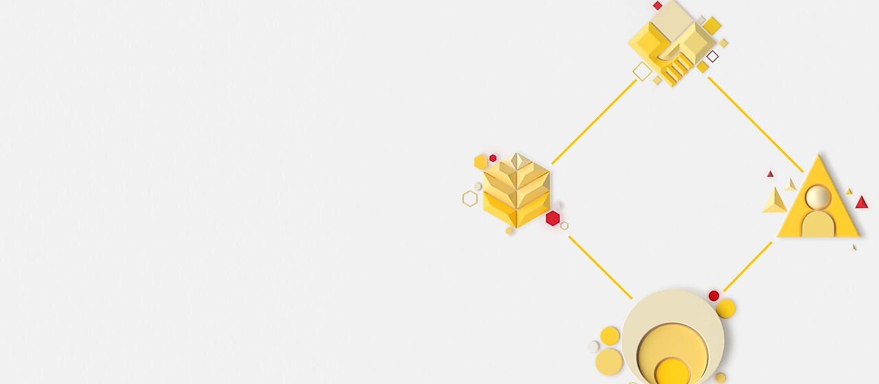 Gráfico con los cuatro pilares principales de Impulsar el progreso en 3D en forma de diamante