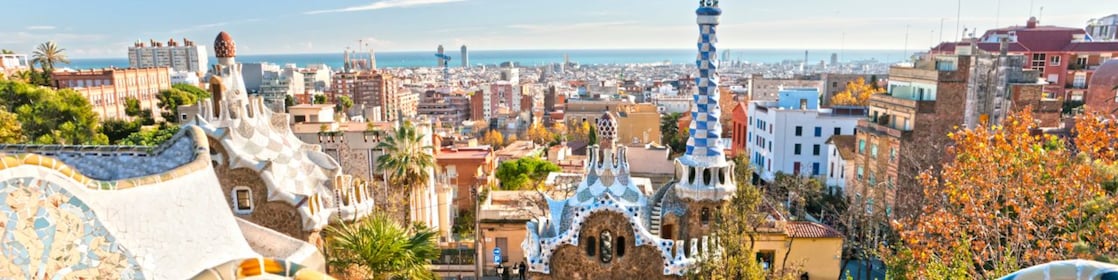Parque Güell en Barcelona, España